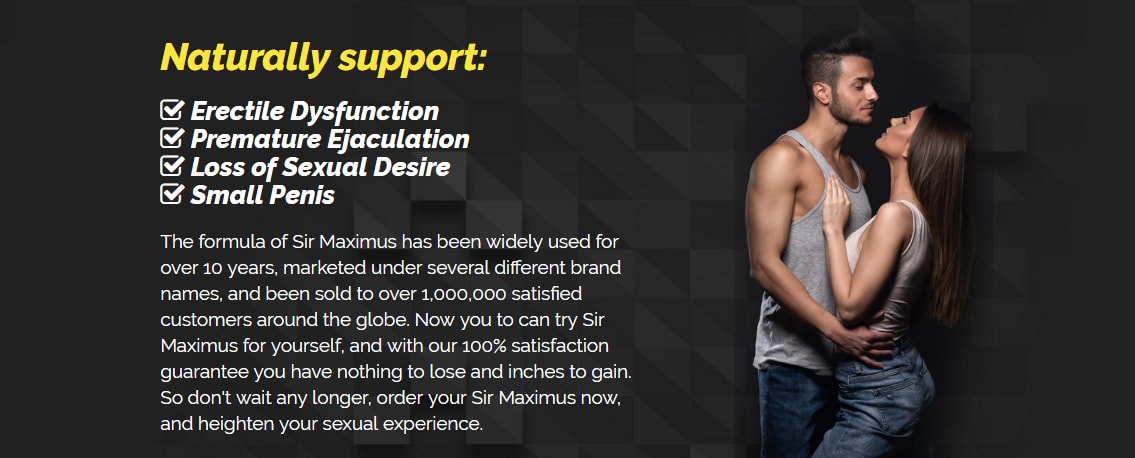Bigger Penis And Fuller Firmer Erections Pills - Sir Maximus Results For Americans
