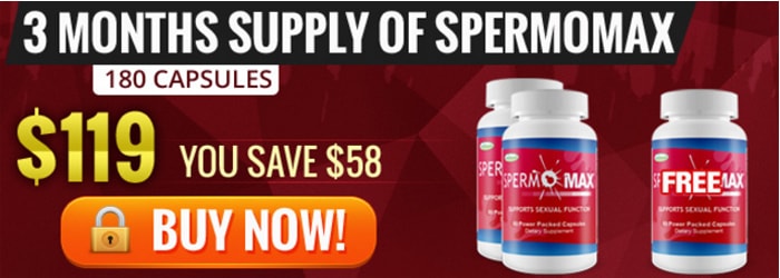 1 Month Supply Of Spermomax - 180 Capsules 119$ You Save 58$ In America